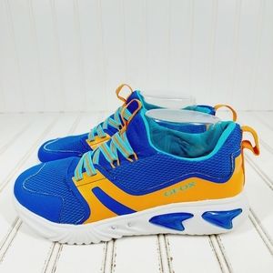 Geox Assister Royal/Orange Blue Athleisure Running Casual Sneakers F986